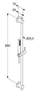 Душевой гарнитур Kludi Nova Fonte Puristic чёрный матовый 2084039-15